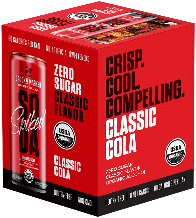 Crook & Marker Spiked Soda Classic Cola 4-Pack