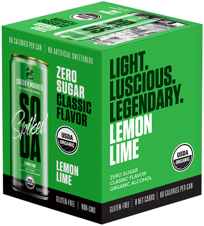 Crook & Marker Spiked Soda Lemon Lime 4-Pack