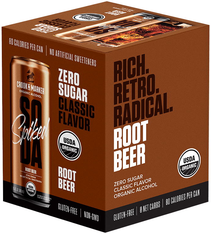 Crook & Marker Spiked Soda Root Beer 4-Pack
