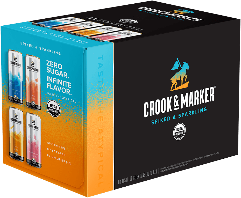 Crook & Marker Spiked & Sparkling Blue Variety Pack Box